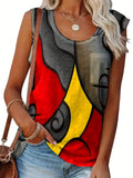 Women's Geometric Printed Fashion Designer 1-7XL Singlets (Plus Size)-Women's Tops Fashion Designer Singlets