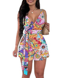 Women's Geometrical S-3XL Fashion Designer Playsuit Rompers-Women's Fashion Designer Rompers / Jumpsuits-Women&#x27;s fashion designer plus size clothes