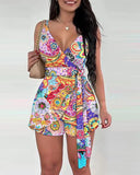 Women's Geometrical S-3XL Fashion Designer Playsuit Rompers-Women's Fashion Designer Rompers / Jumpsuits-Pink-Women&#x27;s fashion designer plus size clothes