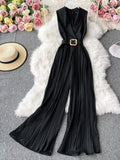 Women's Glitter Sleeveless Rompers Fashion Designer Playsuits Jumpsuits