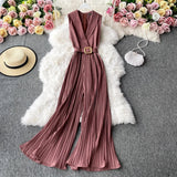 Women's Glitter Sleeveless Rompers Fashion Designer Playsuits Jumpsuits