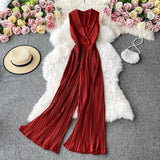 Women's Glitter Sleeveless Rompers Fashion Designer Playsuits Jumpsuits