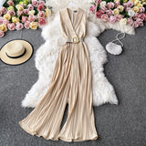 Women's Glitter Sleeveless Rompers Fashion Designer Playsuits Jumpsuits