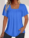 Women's Hallow Out Fashion Designer 2-5XL Blouse T-Shirts (Plus Size)