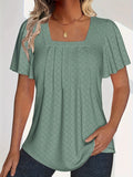Women's Hallow Out Fashion Designer 2-5XL Blouse T-Shirts (Plus Size)