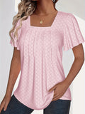 Women's Hallow Out Fashion Designer 2-5XL Blouse T-Shirts (Plus Size)