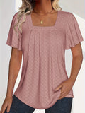 Women's Hallow Out Fashion Designer 2-5XL Blouse T-Shirts (Plus Size)