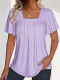 Women's Hallow Out Fashion Designer 2-5XL Blouse T-Shirts (Plus Size)