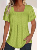 Women's Hallow Out Fashion Designer 2-5XL Blouse T-Shirts (Plus Size)