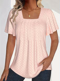 Women's Hallow Out Fashion Designer 2-5XL Blouse T-Shirts (Plus Size)