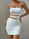 Women's Hallow Out Fashion Designer Bandage Mini Dresses (Short)-Women's Fashion Designer Plus Size Leggings / Pants