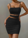 Women's Hallow Out Fashion Designer Bandage Mini Dresses (Short)-Women's Fashion Designer Plus Size Leggings / Pants