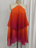 Women's Halter Backless Fashion Designer Chiffon S-L Dresses (Short)
