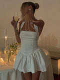 Women's Halter Fashion Designer A-Line Mini Dresses (Short)-Women's Fashion Designer Dresses