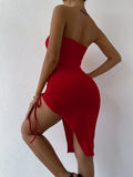 Women's Halter Fashion Designer Off Shoulder Mini Dresses (Short)-Women's Fashion Designer Dresses