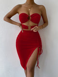 Women's Halter Fashion Designer Off Shoulder Mini Dresses (Short)-Women's Fashion Designer Dresses