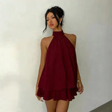Women's Halter S-2XL Neck Tops Fashion Designer Backless Singlets