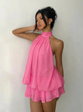 Women's Halter S-2XL Neck Tops Fashion Designer Backless Singlets