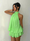Women's Halter S-2XL Neck Tops Fashion Designer Backless Singlets