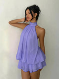 Women's Halter S-2XL Neck Tops Fashion Designer Backless Singlets