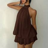 Women's Halter S-2XL Neck Tops Fashion Designer Backless Singlets