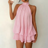 Women's Halter S-2XL Neck Tops Fashion Designer Backless Singlets