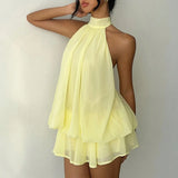 Women's Halter S-2XL Neck Tops Fashion Designer Backless Singlets