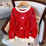 Women's Heart Knitted 5-10XL Cardigan Fashion Designer Jerseys (Plus Size)-Women's Tops Fashion Designer Plus Size Jerseys