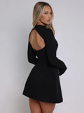 Women's High Waist A-line Fashion Designer Mini Dresses (Short)