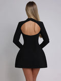 Women's High Waist A-line Fashion Designer Mini Dresses (Short)