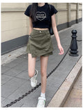 Women's High Waist Fashion Designer Denim Mini Shorts Skirts (Plus Size)