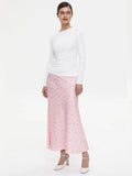 Women's High Waist Designer M-L Fashion Satin Skirts (Long)-Women's Fashion Designer Skirts-International Women's Clothing