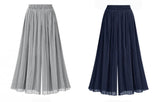 Women's High Waist Fashion Designer Pleated Skirt Pants (Plus Size)