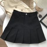 Women's High Waist Pleated Fashion Designer Kawaii Mini Skirts (Short)