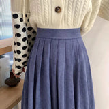 Women's High Waist Pleated Fashion Designer Skirts (Midi)-Women's Fashion Designer Skirts