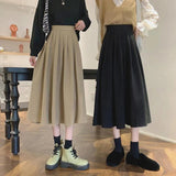 Women's High Waist Pleated Fashion Designer Skirts (Midi)-Women's Fashion Designer Skirts