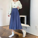 Women's High Waist Pleated Fashion Designer Skirts (Midi)-Women's Fashion Designer Skirts