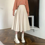 Women's High Waist Pleated Fashion Designer Skirts (Midi)-Women's Fashion Designer Skirts