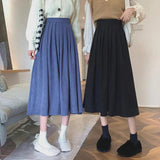 Women's High Waist Pleated Fashion Designer Skirts (Midi)