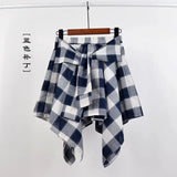 Women's High Waist Ruffle Layered Fashion Designer Bow Tie Mini Skirts (Short)-Women's Fashion Designer Skirts