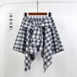Women's High Waist Ruffle Layered Fashion Designer Bow Tie Mini Skirts (Short)-Women's Fashion Designer Skirts