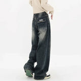 Women's High Waist S-2XL Baggy Jeans Fashion Designer Pants-Women's Fashion Designer Leggings / Pants-DEEP BLUE-Women&#x27;s fashion designer plus size clothes