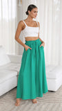 Women's High Waist S-2XL Fashion Designer Draw String Pants-Women's Fashion Designer Leggings / Pants-green-Women&#x27;s fashion designer plus size clothes