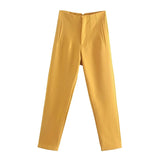 Women's High Waist S-2XL Office Fashion Designer Pants