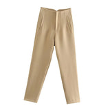Women's High Waist S-2XL Office Fashion Designer Pants