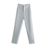 Women's High Waist S-2XL Office Fashion Designer Pants