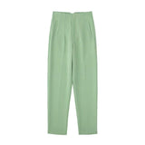 Women's High Waist S-2XL Office Fashion Designer Pants
