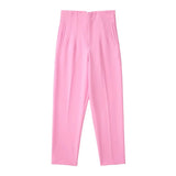 Women's High Waist S-2XL Office Fashion Designer Pants