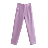 Women's High Waist S-2XL Office Fashion Designer Pants