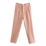 Women's High Waist S-2XL Office Fashion Designer Pants